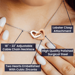 Thank You For Always Being There - Interlocking Hearts Necklace